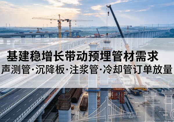 尖扎基建稳增长带动预埋监测管材需求，声测管、沉降板、注浆管订单持续放量