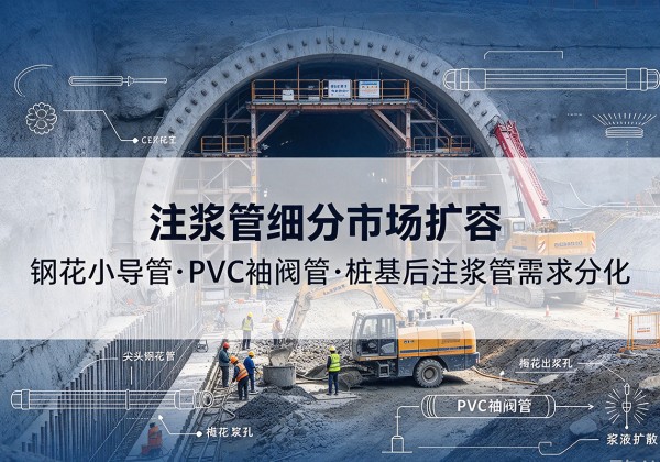 尖扎注浆管细分市场扩容，隧道钢花小导管、PVC 袖阀管、桩基后注浆管需求分化